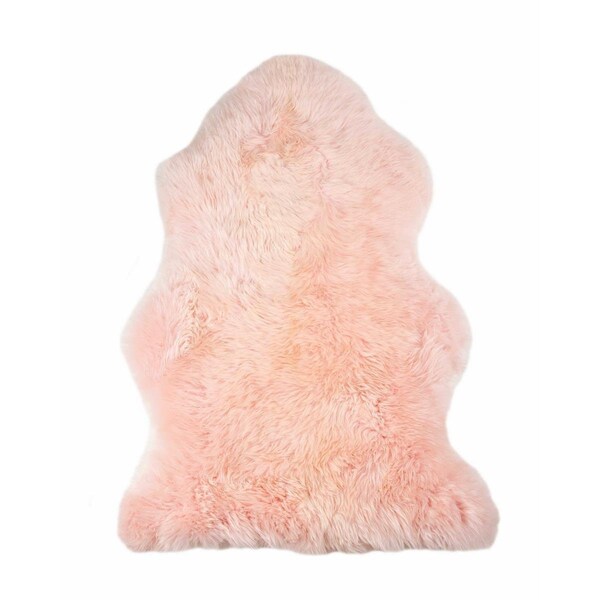 Palacedesigns 2 x 3 ft. Rose New Zealand Natural Shearling Sheepskin Rug PA3088989 - main